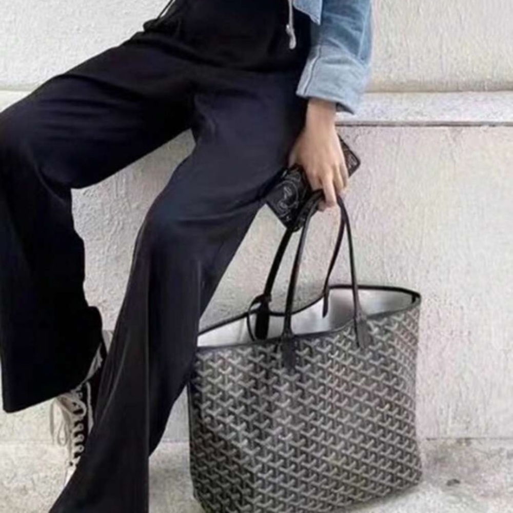 Stylish Black and Gray Tote Bag